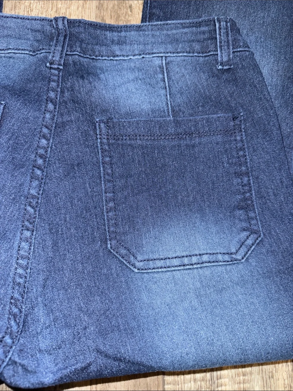 SUPER-SOFT Lace-Up Dark Blue Flare Jeans for Women- size 7